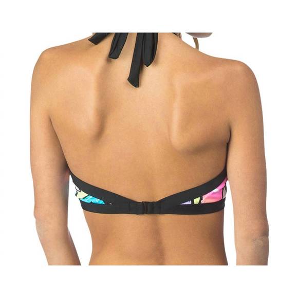 NEW BIKINI LAB bandeau halter bikini top in bik downtown funk - Picture 2 of 3